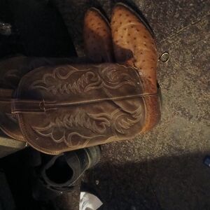 Brown and Tan Western Cowboy Boots